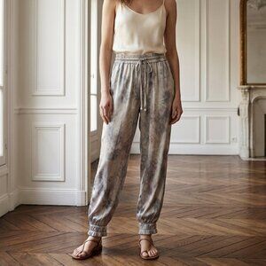 Weeks Waverly Satiny Silky Camo Jogger Pants Size XL